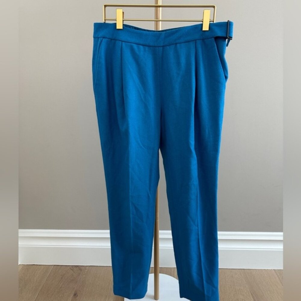 Saturday by Kate Spade Blue Wool Blend Ankle Trousers Si ze 4